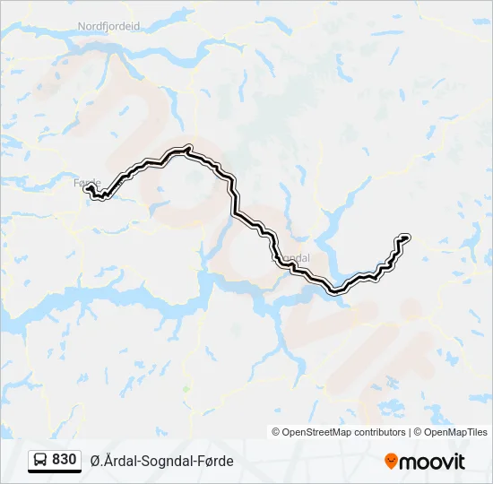 830 Bus Line Map