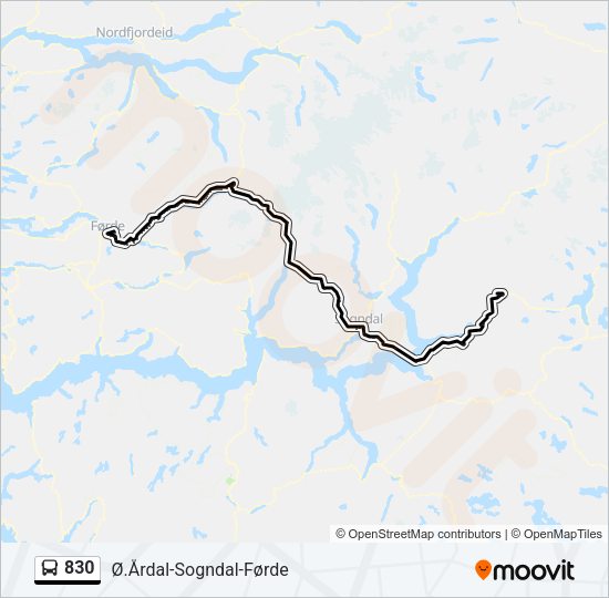 830 Bus Line Map