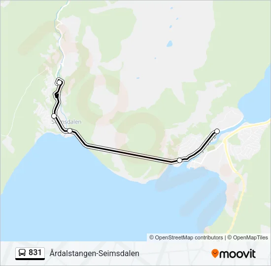 831 Bus Line Map