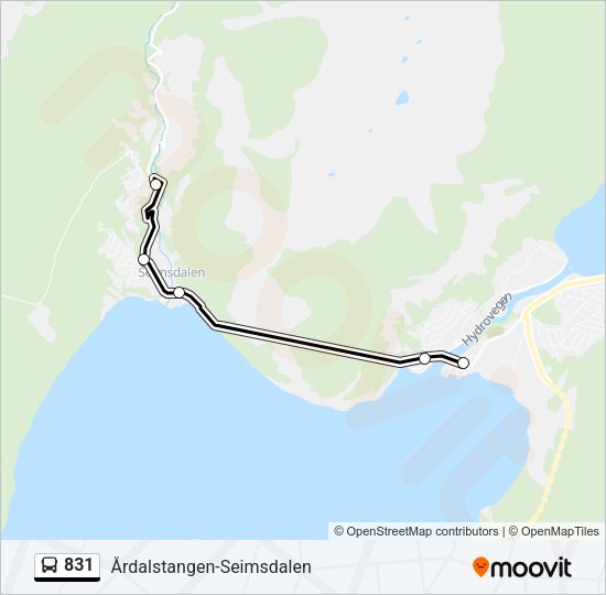 831 Bus Line Map