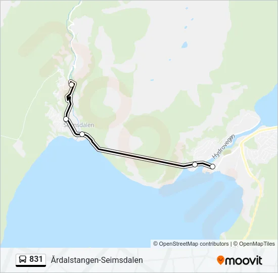 831 Bus Line Map