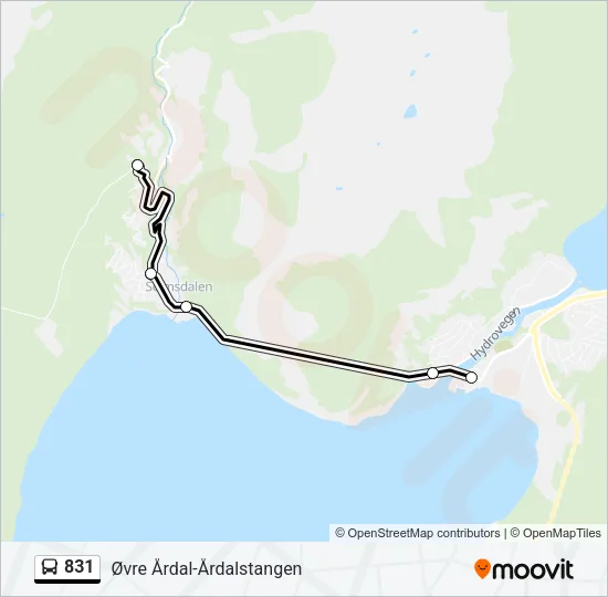 831 Bus Line Map