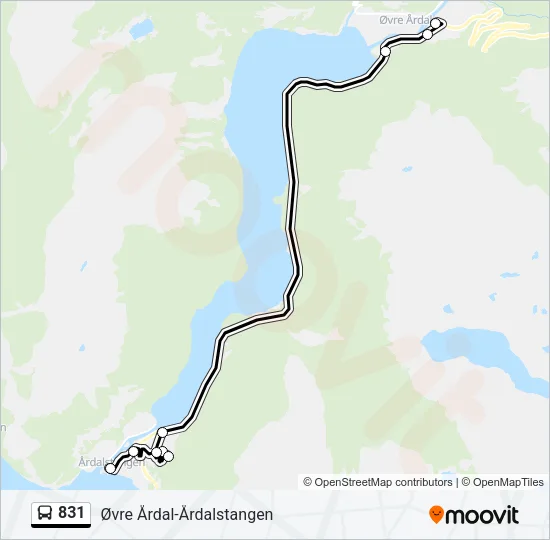 831 Bus Line Map