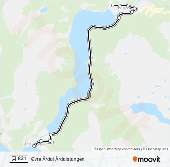 831 Bus Line Map