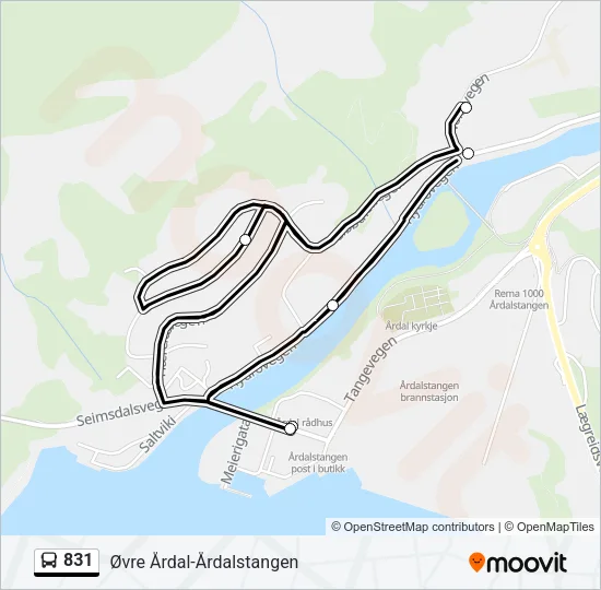 831 Bus Line Map