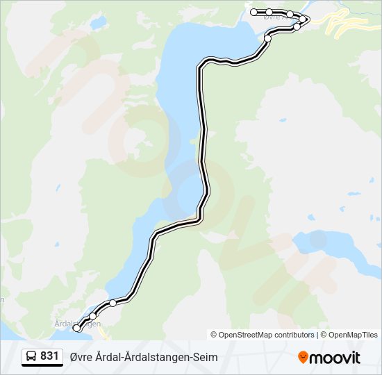 831 Bus Line Map