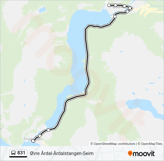 831 Bus Line Map