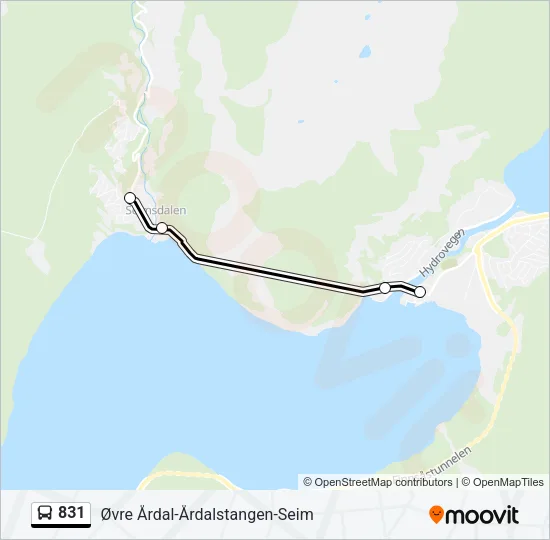 831 Bus Line Map