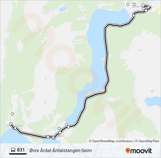 831 Bus Line Map