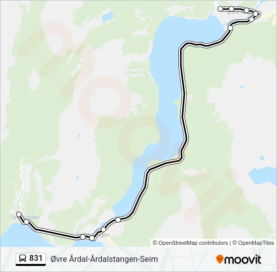 831 Bus Line Map