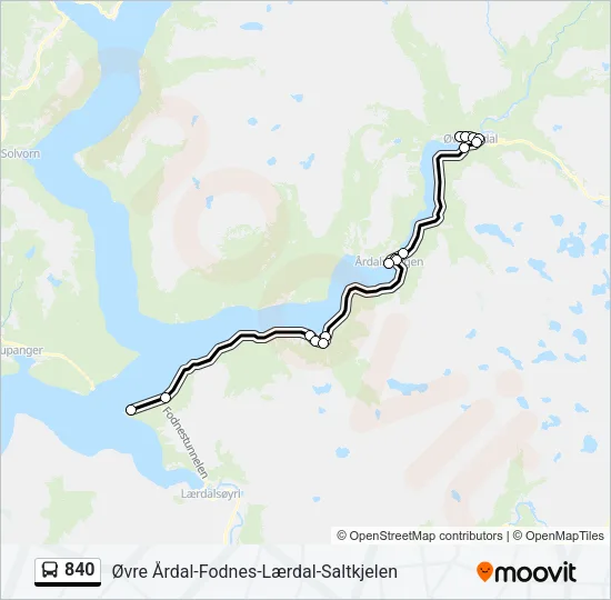 840 Bus Line Map