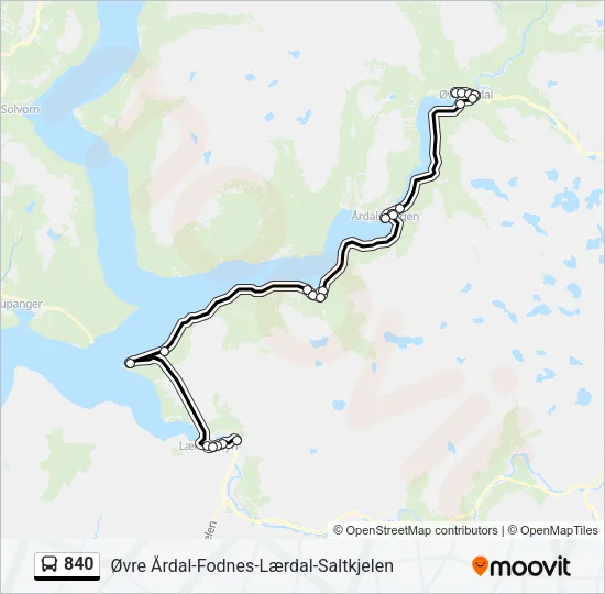 840 Bus Line Map