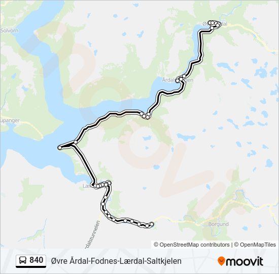 840 Bus Line Map
