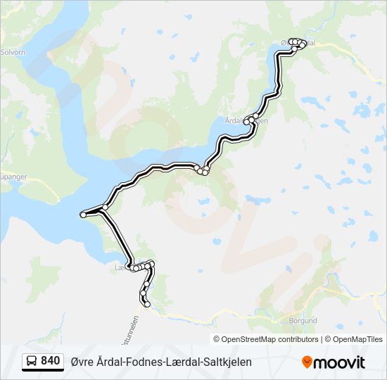 840 Bus Line Map
