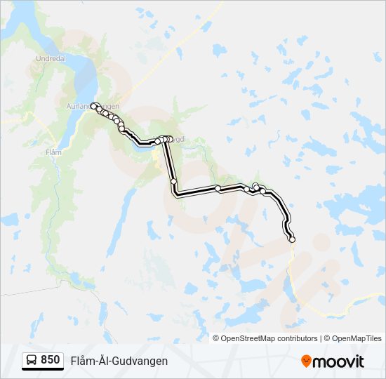 850 Bus Line Map
