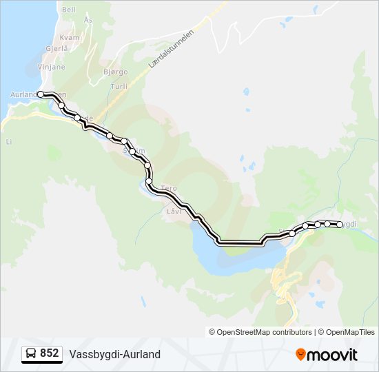 852 Bus Line Map