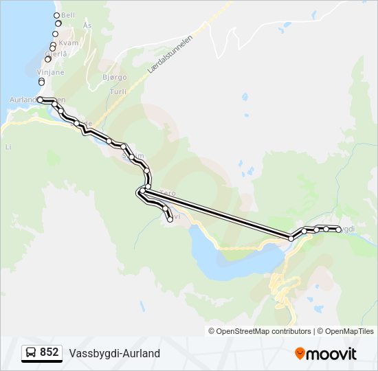 852 Bus Line Map