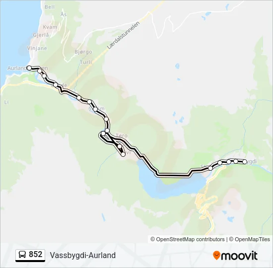 852 Bus Line Map