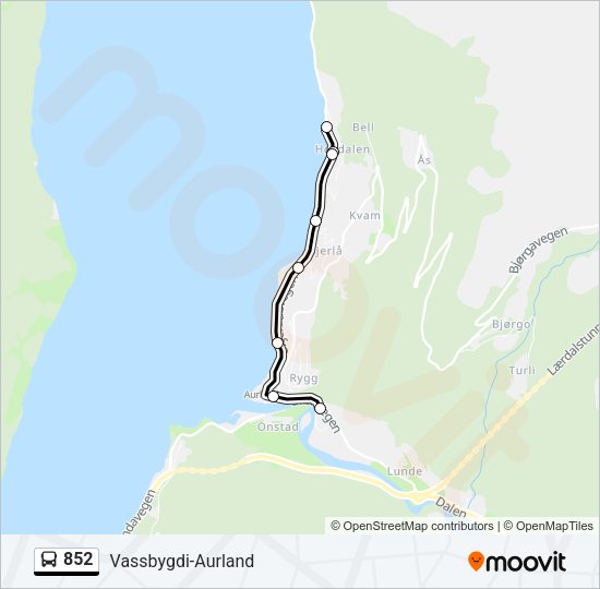 852 Bus Line Map