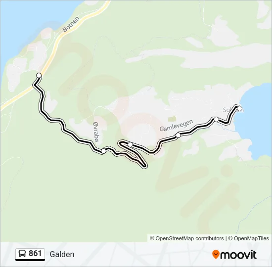 861 Bus Line Map
