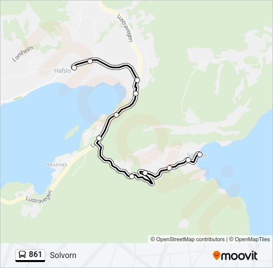 861 Bus Line Map