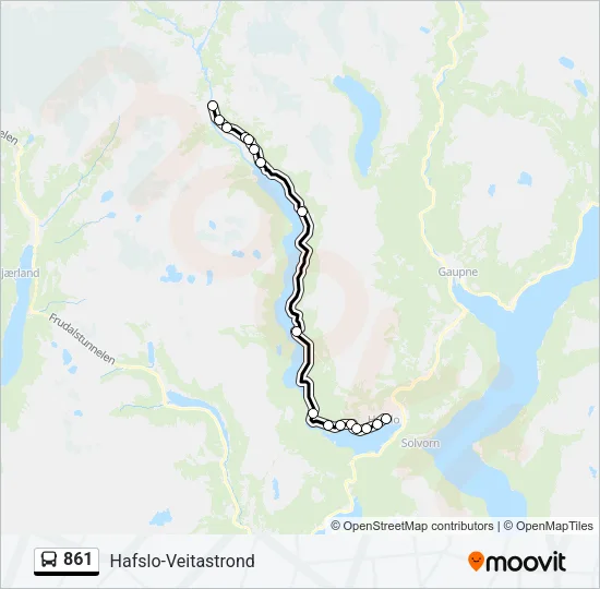 861 Bus Line Map
