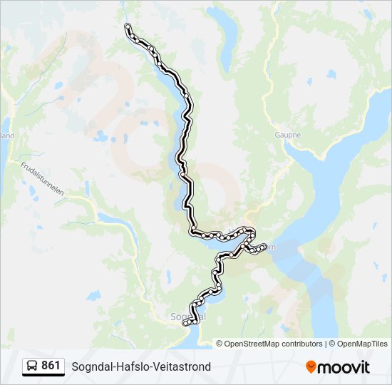 861 Bus Line Map