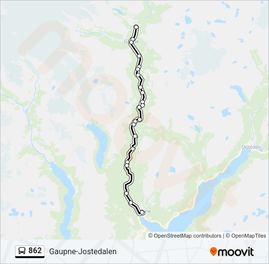 862 Bus Line Map