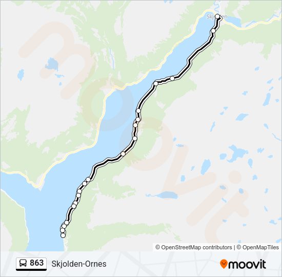 863 Bus Line Map