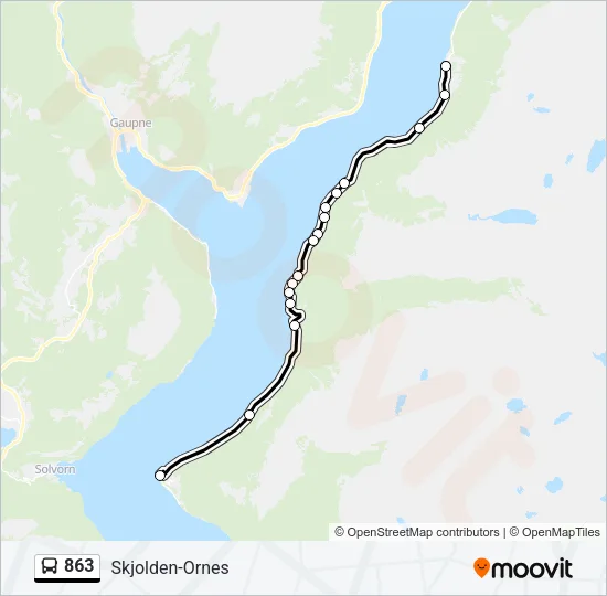 863 Bus Line Map