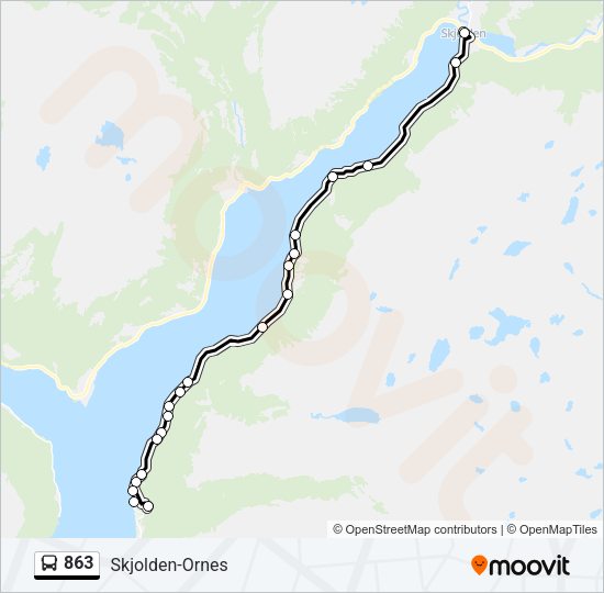 863 Bus Line Map