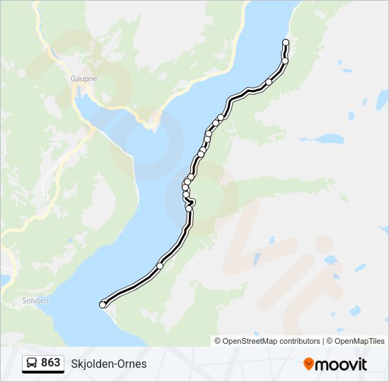 863 Bus Line Map