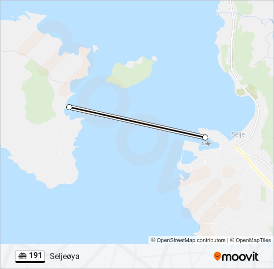 191 ferje Linjekart