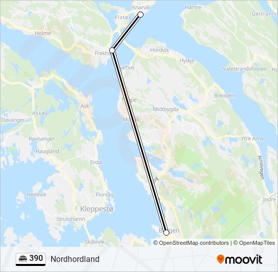 390 ferry Line Map