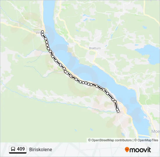 409 Bus Line Map