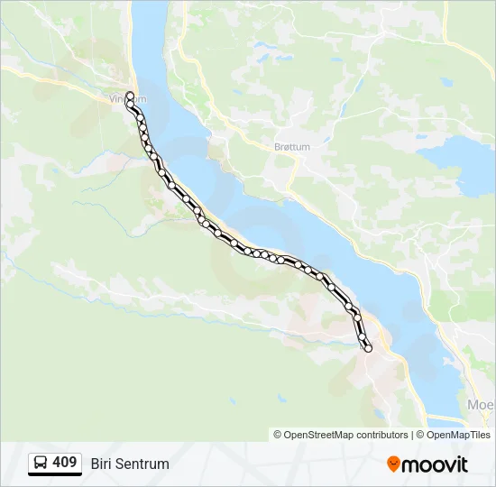 409 Bus Line Map