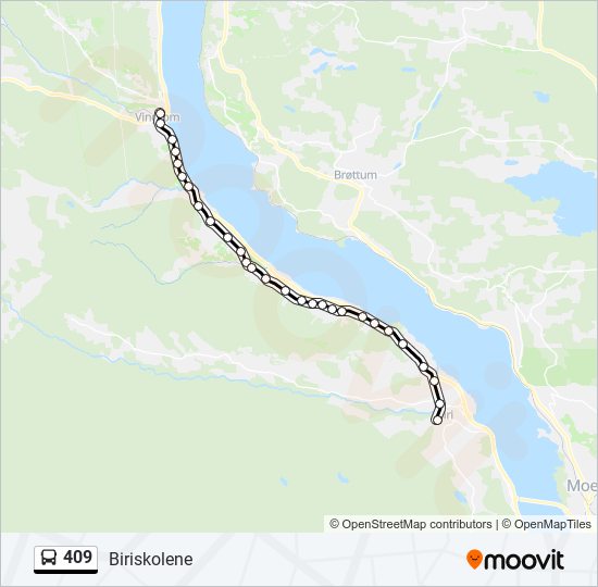 409 bus Line Map