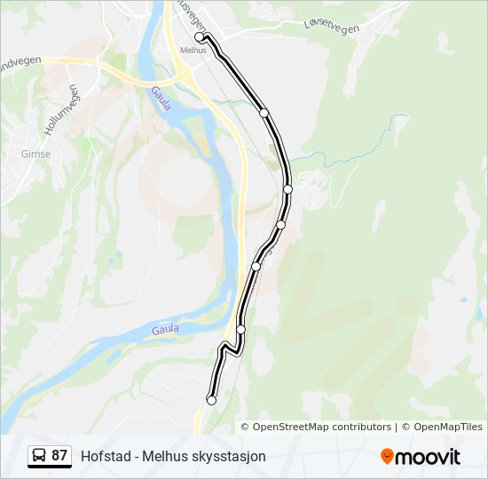 87 bus Line Map