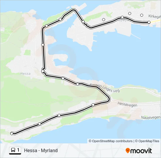 1 Bus Line Map