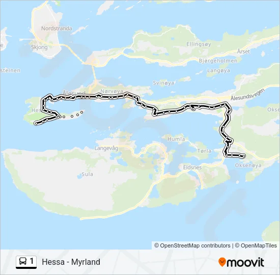 1 Bus Line Map