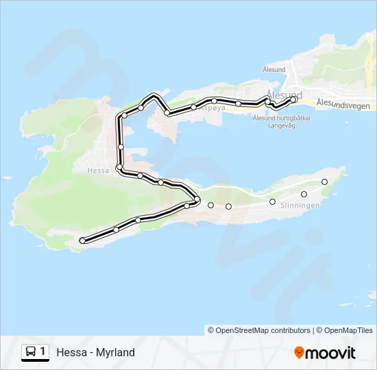 1 Bus Line Map