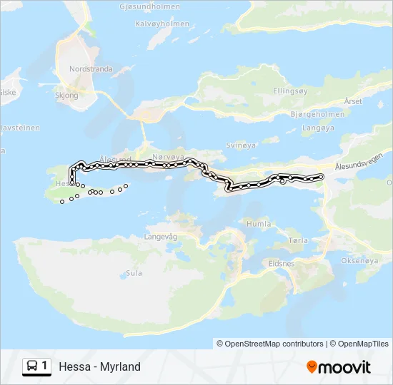 1 Bus Line Map