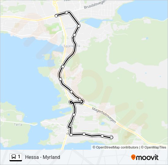 1 Bus Line Map