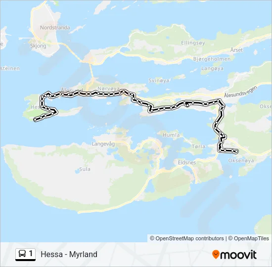 1 Bus Line Map