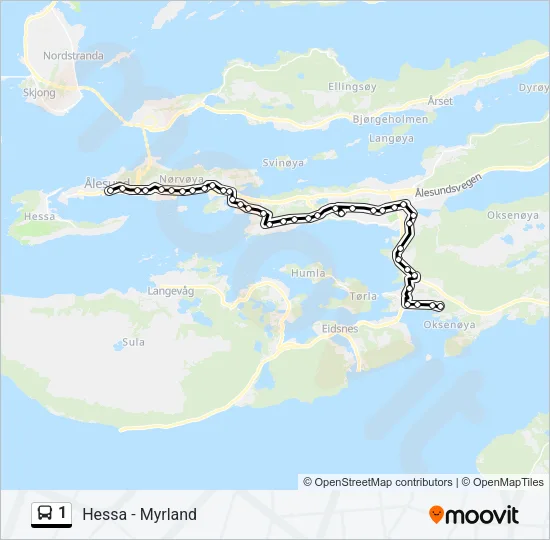 1 Bus Line Map