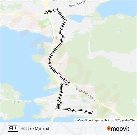 1 Bus Line Map