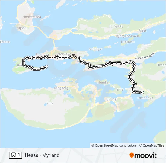 1 Bus Line Map