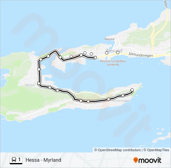 1 Bus Line Map