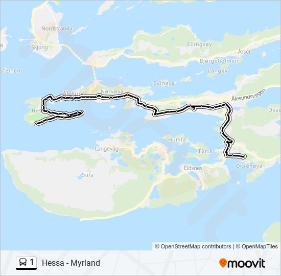 1 bus Line Map