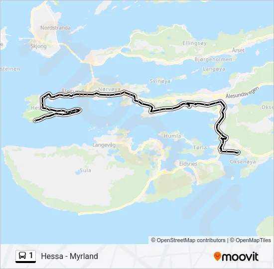 1 Bus Line Map
